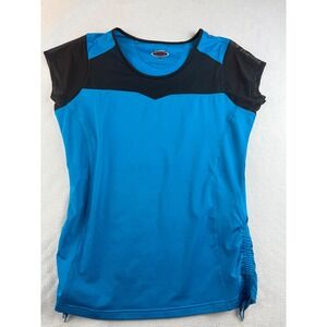 Bolle High Performance Women's Blue Athletic Top‎ Ruched Sleeveless L